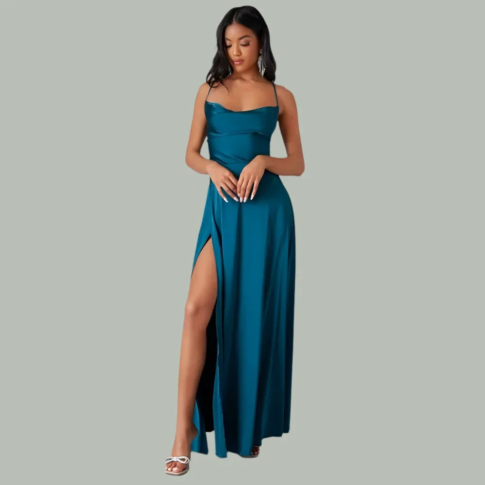 Ärmelloses Maxikleid aus Seide für Damen l Josephyne