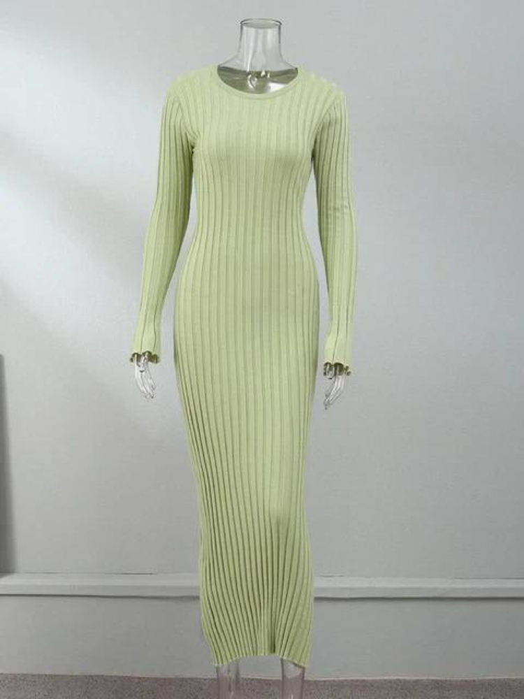 Abigail | Langärmeliges Strickkleid Frühling