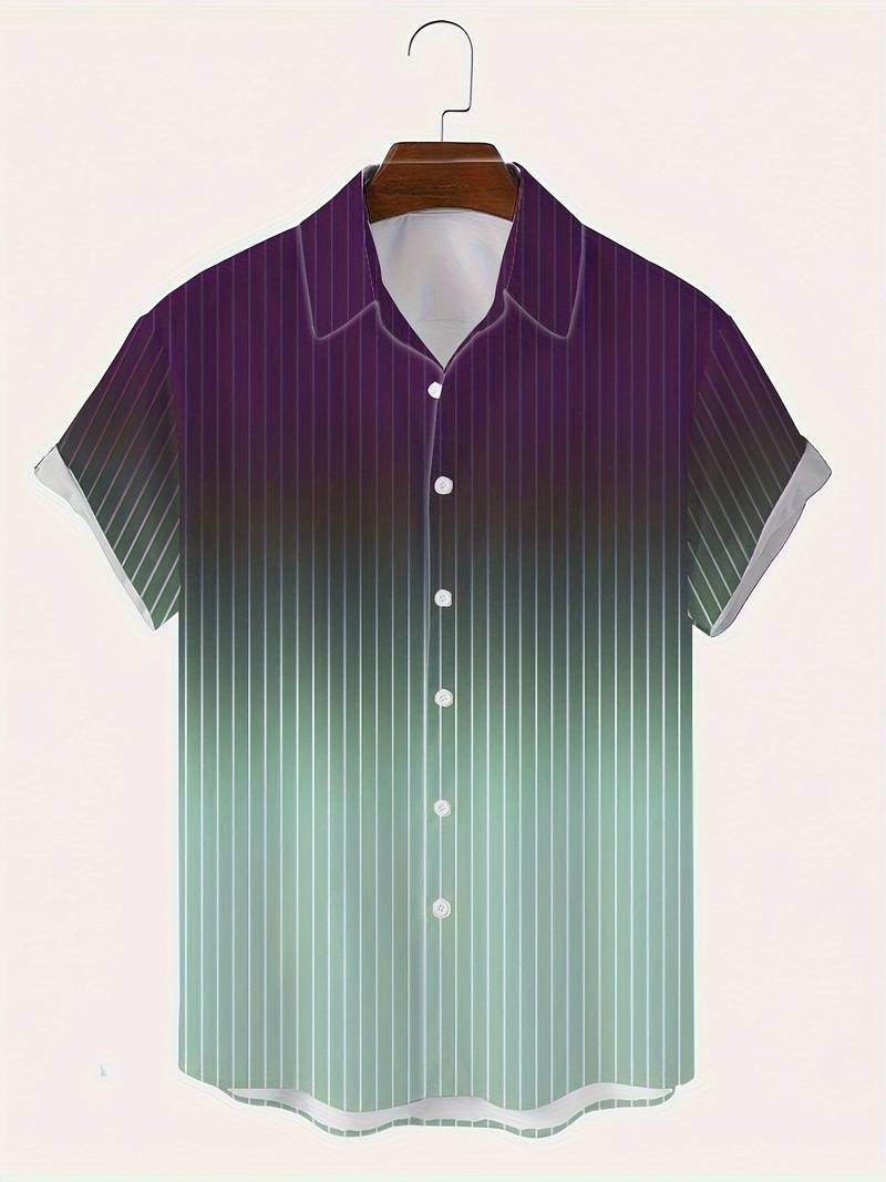 Finley l Kurzärmeliges Button-Down-Hemd mit Farbverlauf für Herren