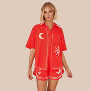Manila | Set aus lockerer Bluse und bequemen Shorts für Damen