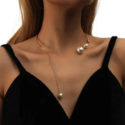 Khaleesi l Modernistische Choker-Halskette mit Perlenanhänger