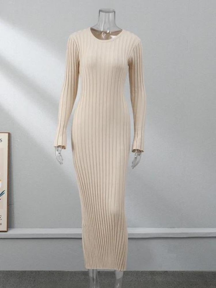 Abigail | Langärmeliges Strickkleid Frühling