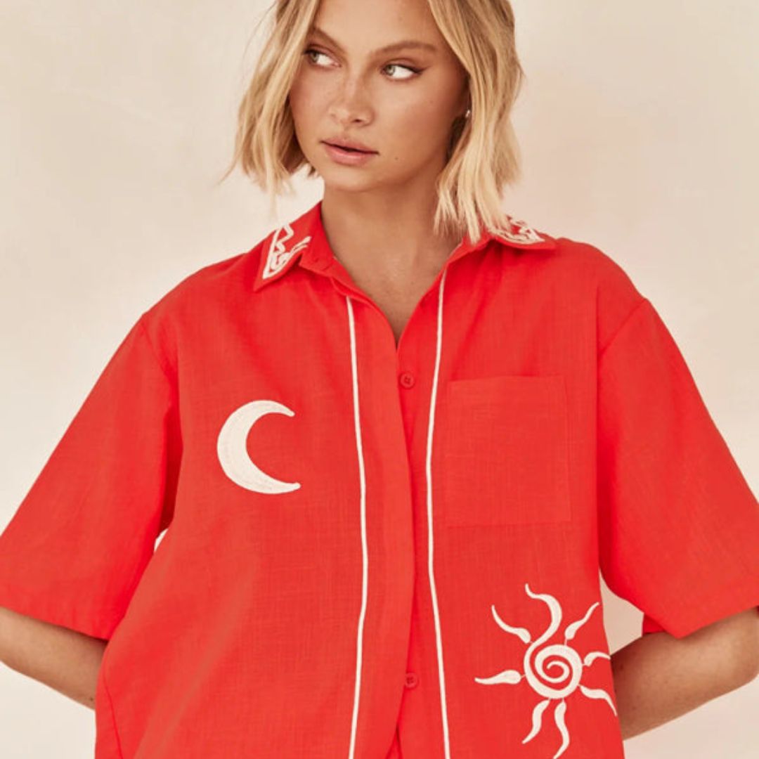 Manila | Set aus lockerer Bluse und bequemen Shorts für Damen