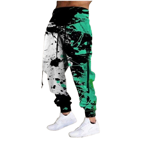 Jonas | Herren-Jogginghose mit abstraktem Design und Farbspritzer-Print