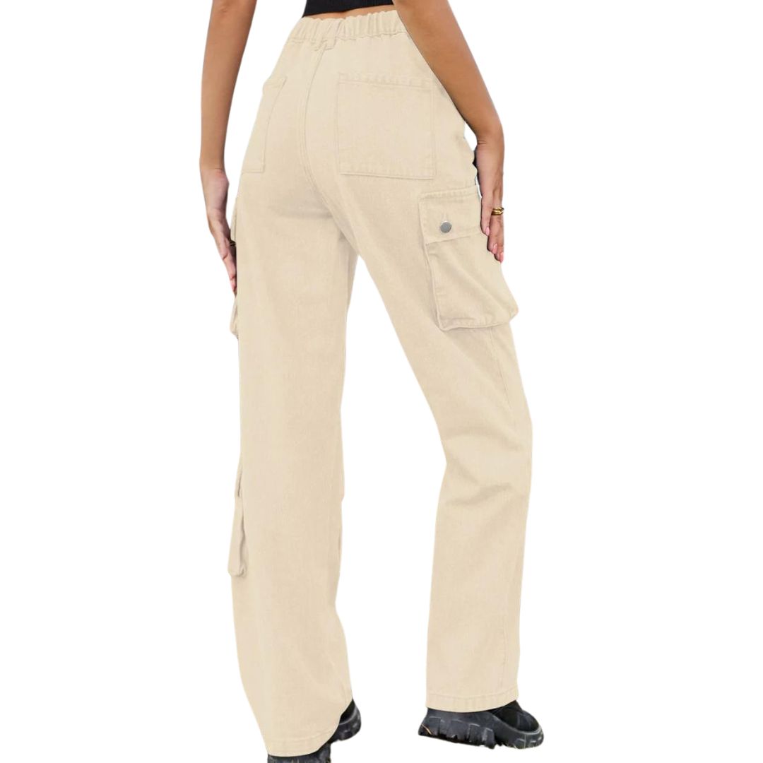 Bolly | Cargo-Jeans mit hohem Bund und praktischen Taschen