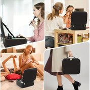 Donnatella Carry All l Großes Reise-Make-up mit LED-Beleuchtung, Trennwänden und Spiegel
