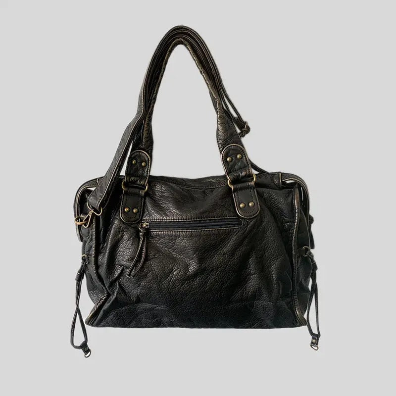 Stilvolle Vintage Alltags-Leder-Finish Damen Tragetasche | Aurorette
