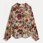 Felicidad | Bohemian-inspirierte Damen-Frühlingsbluse mit Blumenmuster