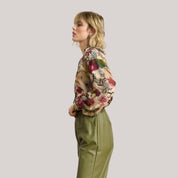 Felicidad | Bohemian-inspirierte Damen-Frühlingsbluse mit Blumenmuster