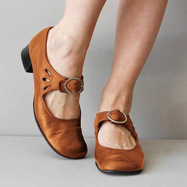 Amo | Orthopädische Vintage-Schuhe mit runder Zehenpartie