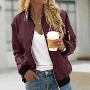 Monet l Damen-Jacke mit Reißverschluss, lässig, für Damen