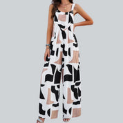 GeoGlam Chic | Jumpsuit mit geometrischem Print und weitem Bein
