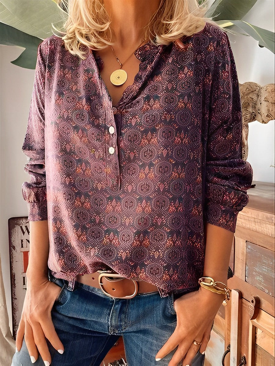 Raquelle | Polo-Bluse mit Knopfleiste
