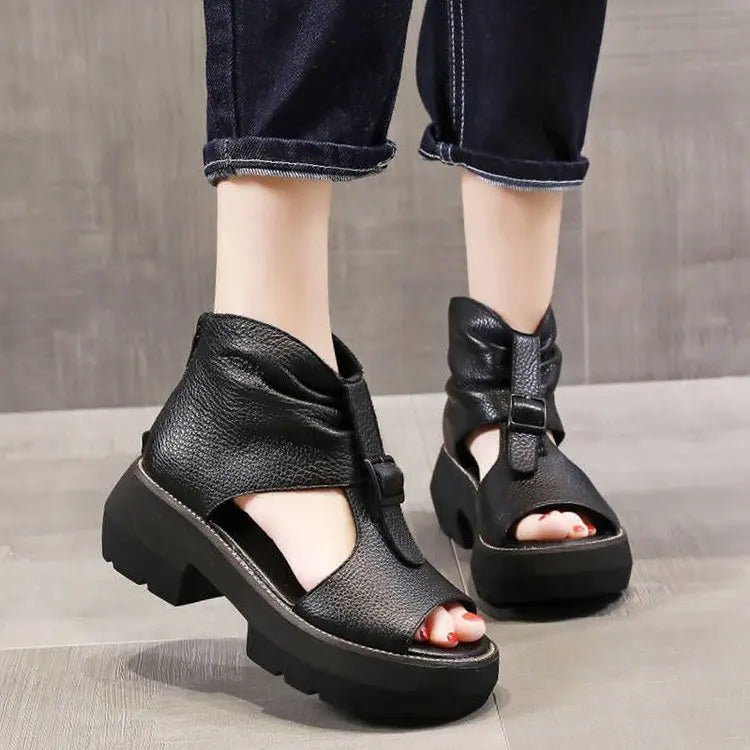 Lysandra Comfort – Modische Damen-Gladiator-Keilsandalen