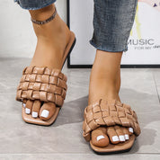Georgia l Weich gewebte Offener Zeh-Outdoor-Sommer-Strand-Badeslipper für Damen
