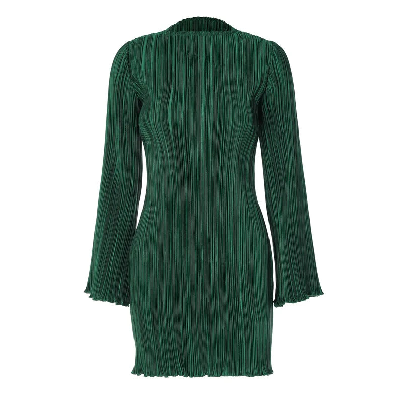 Chiara | Mini-Bodycon-Kleid mit langen ausgestellten Ärmeln