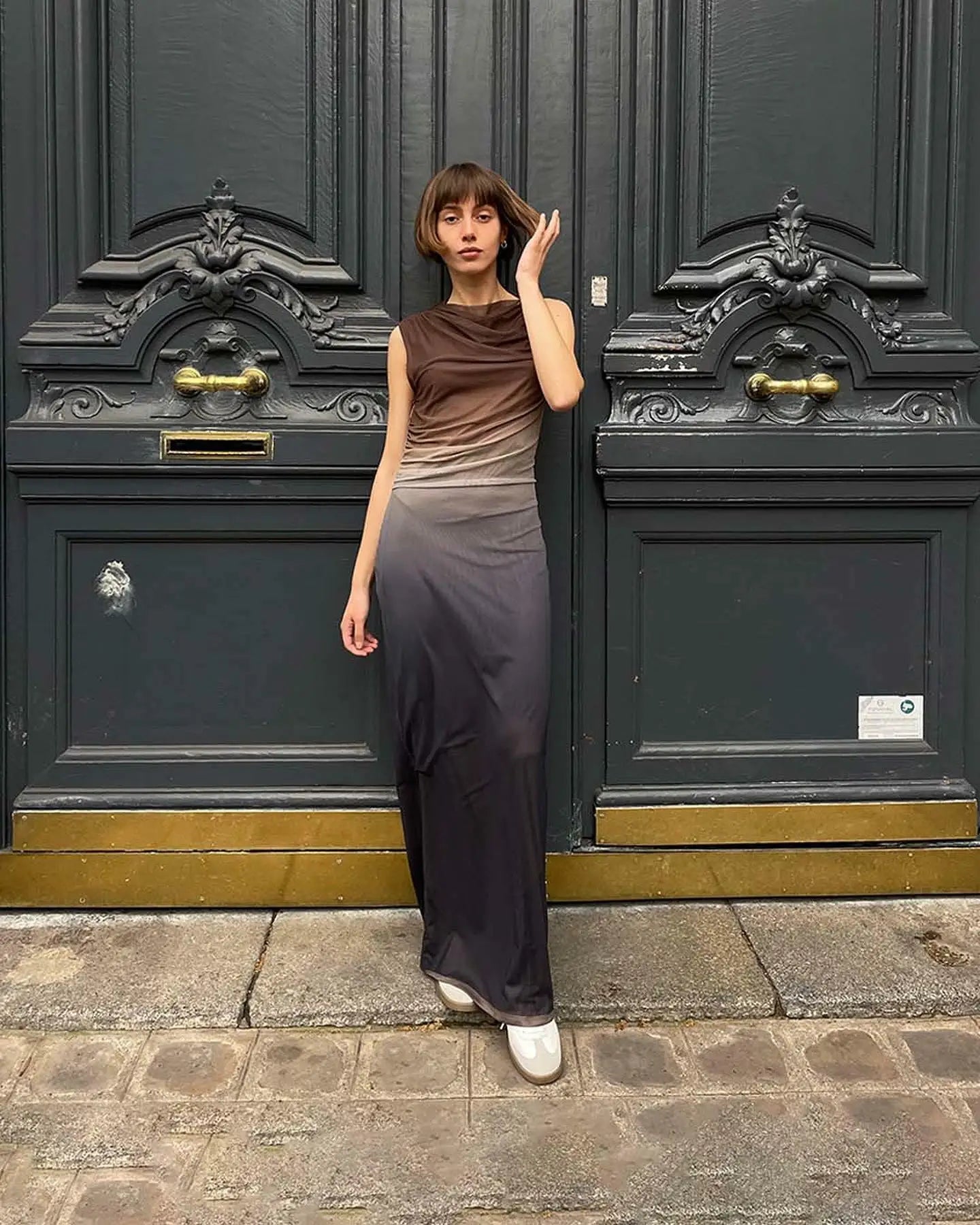 Coco | Langes Figurbetontes Damenkleid mit Farbverlauf