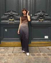 Coco | Langes Figurbetontes Damenkleid mit Farbverlauf