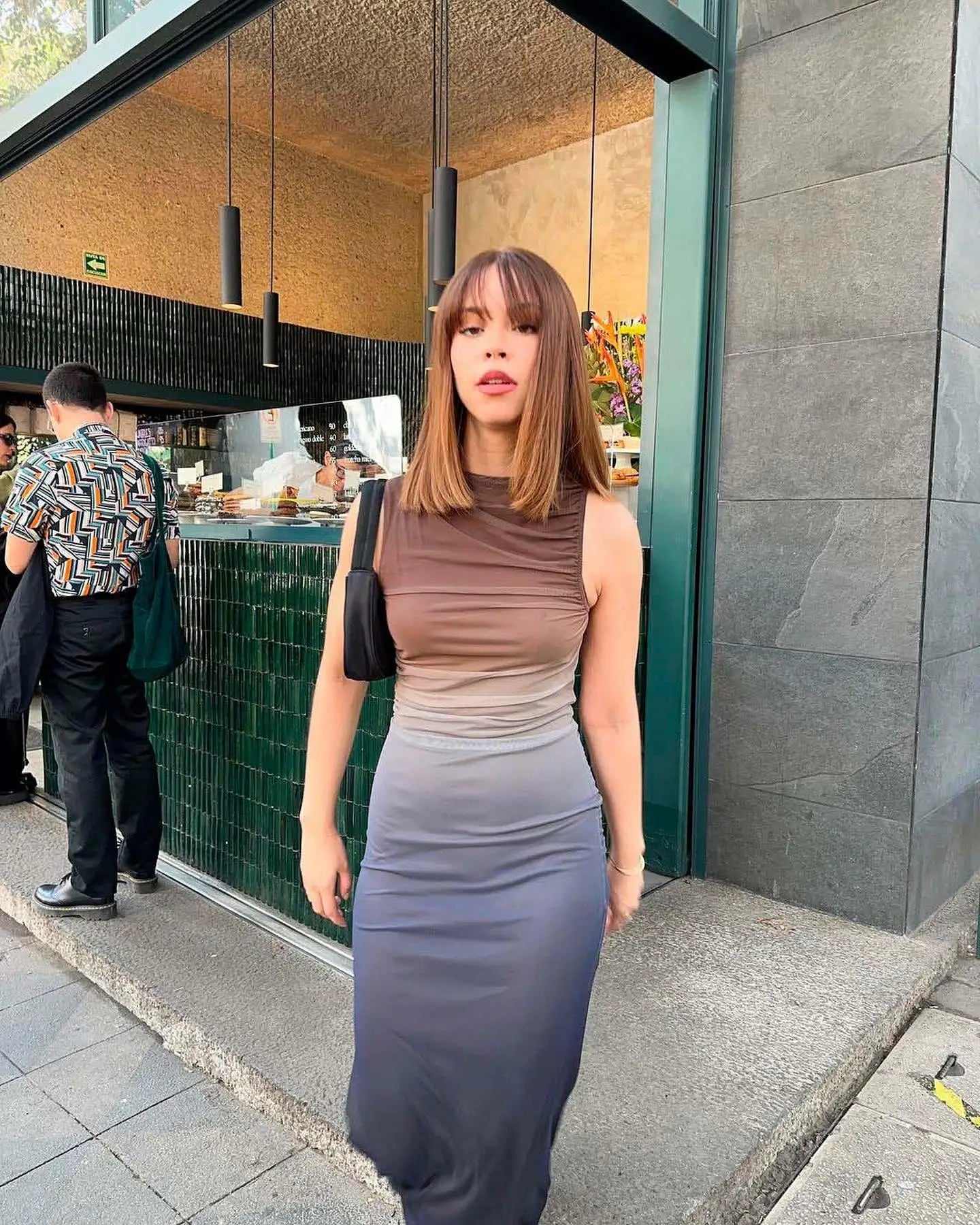 Coco | Langes Figurbetontes Damenkleid mit Farbverlauf