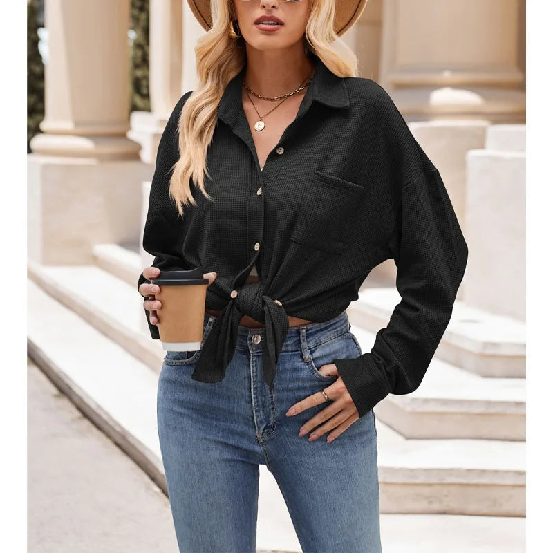 Katerina | Lockere Frühlings- und Sommerbluse für Damen mit Knöpfen