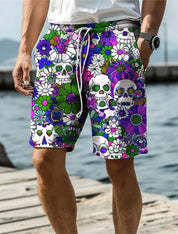 Shayne l Strandshorts mit Totenkopf-Print für Herren