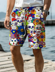 Shayne l Strandshorts mit Totenkopf-Print für Herren