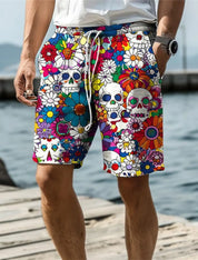 Shayne l Strandshorts mit Totenkopf-Print für Herren