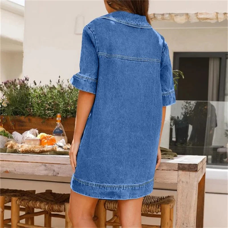 River | Stylisches Denim-Kleid mit Taschen