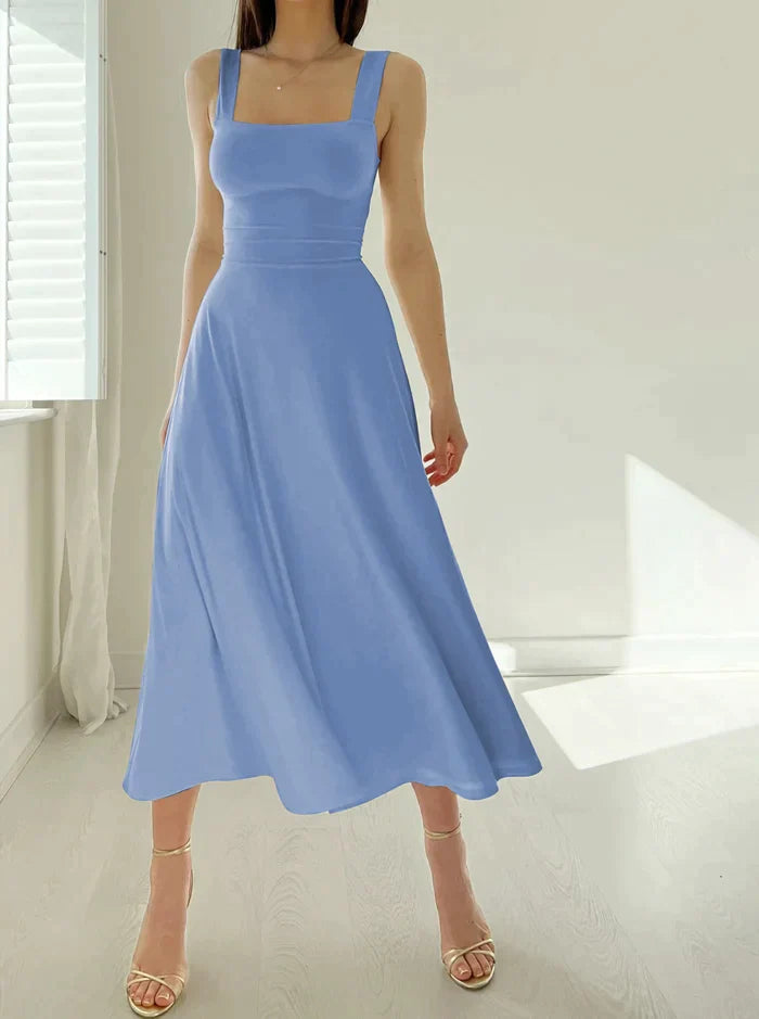 Nova l Schlankes, fließendes Frühlings- und Sommerkleid für Frauen mit dickem Träger