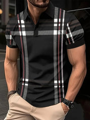 Maxwe l Stylisches gestreiftes kurzarm-t-shirt für herren