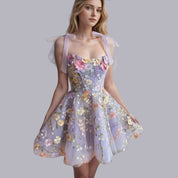Sweet Dera l Tüll-Cocktailkleid mit floralen Details