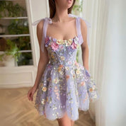 Sweet Dera l Tüll-Cocktailkleid mit floralen Details