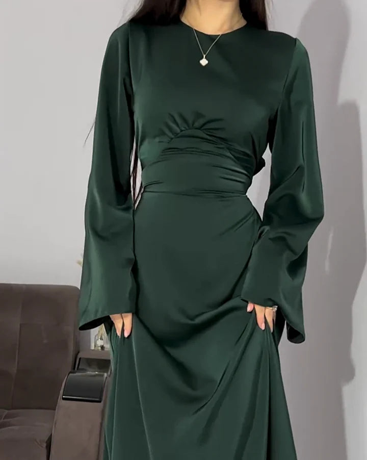 Althaia l Maxi-Abendkleid aus Satin für Damen