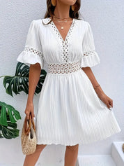 Acantha l Elegantes Kleid mit kurzen Ärmeln