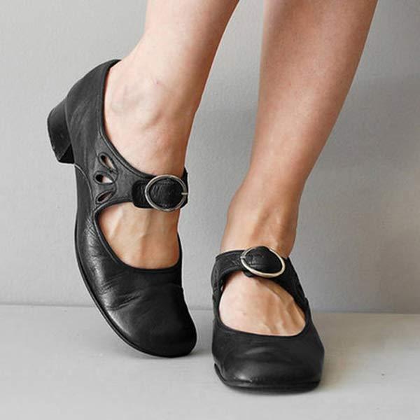 Amo | Orthopädische Vintage-Schuhe mit runder Zehenpartie