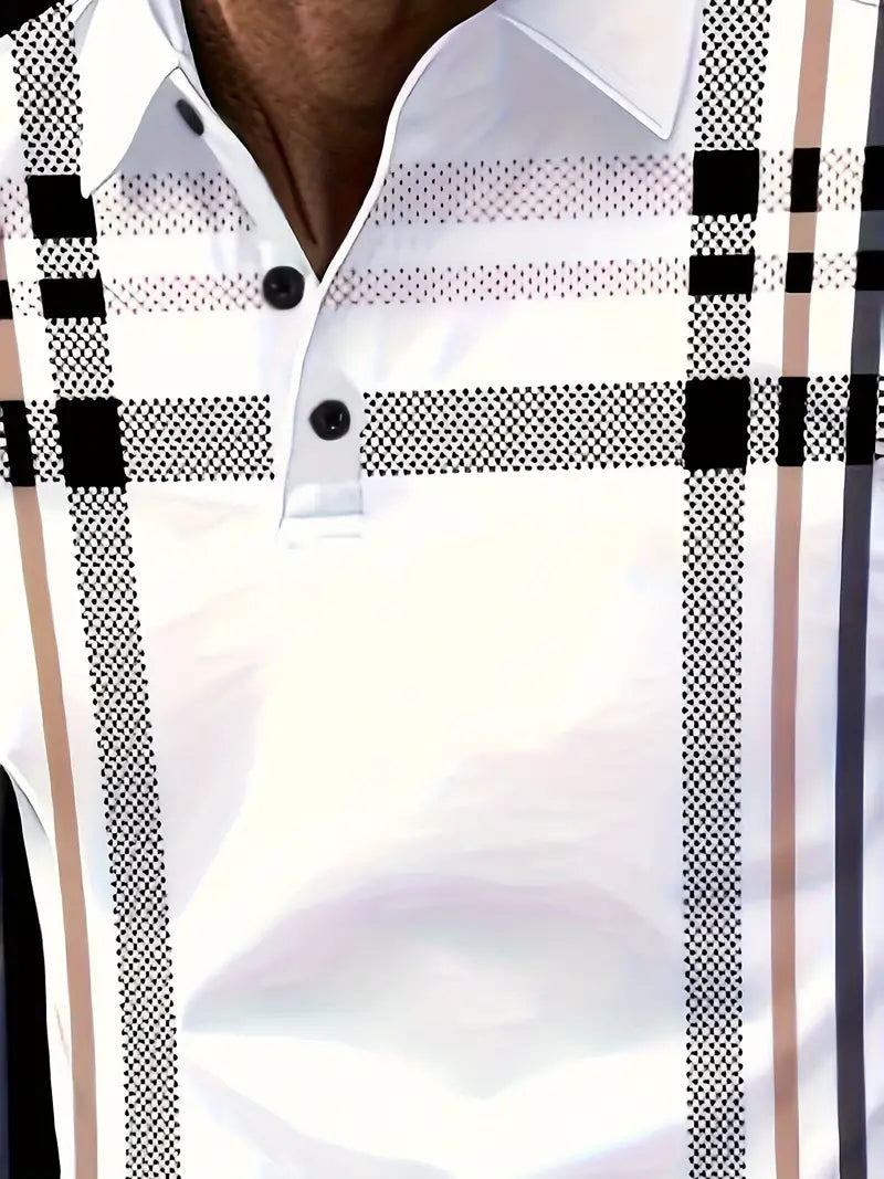 Maxwe l Stylisches gestreiftes kurzarm-t-shirt für herren