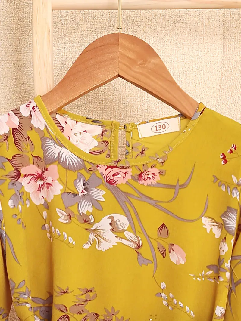 Alberta l Wunderschönes langärmeliges rüschenkleid
