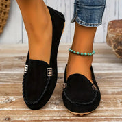 Adele l Metalldekor Loafer lässig Schlüpf-Flats