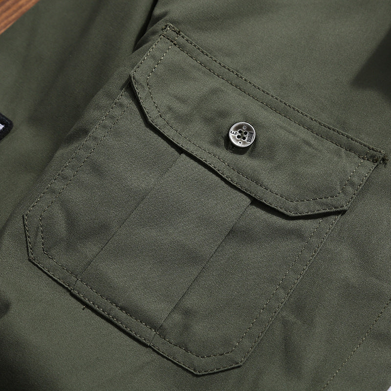Isaiah | Cargo-Hemd für Herren im Militärstil mit zwei Taschen