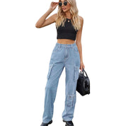 Bolly | Cargo-Jeans mit hohem Bund und praktischen Taschen