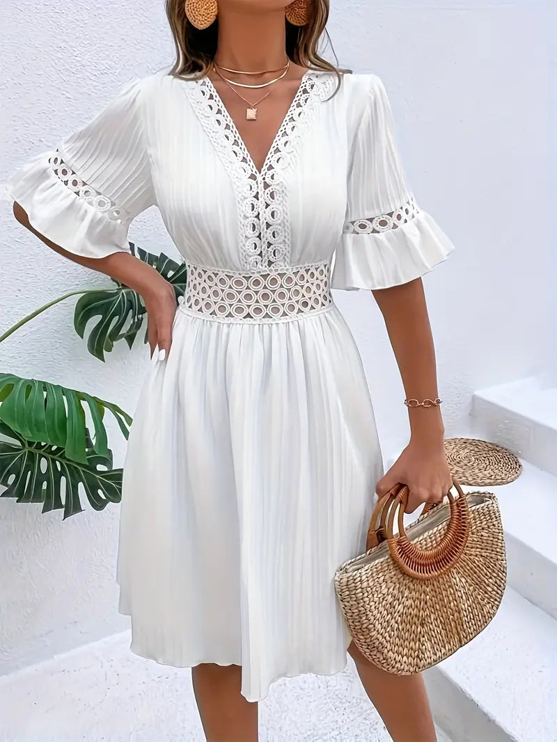 Acantha l Elegantes Kleid mit kurzen Ärmeln