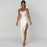 Hochwertiges, langes Damen-Hochzeits-Brautseidenkleid | Roseclere