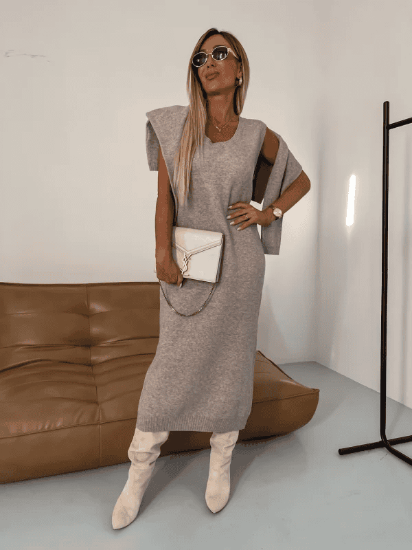 Set Midikleid mit Rollkragen l Celyse