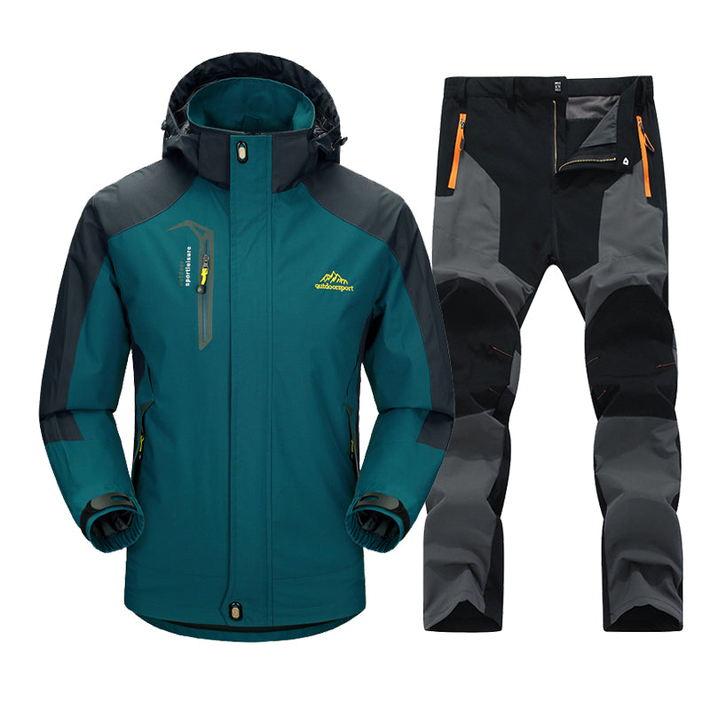 Wasserdichte, bequeme Patchwork-Skijacke mit Reversreißverschluss l Dashawn