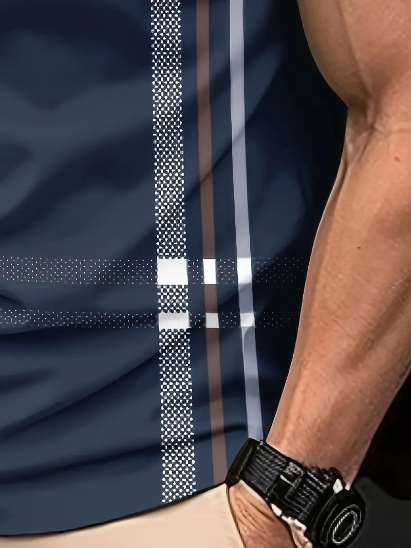 Maxwe l Stylisches gestreiftes kurzarm-t-shirt für herren