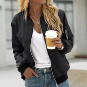 Monet l Damen-Jacke mit Reißverschluss, lässig, für Damen