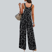 GeoGlam Chic | Jumpsuit mit geometrischem Print und weitem Bein