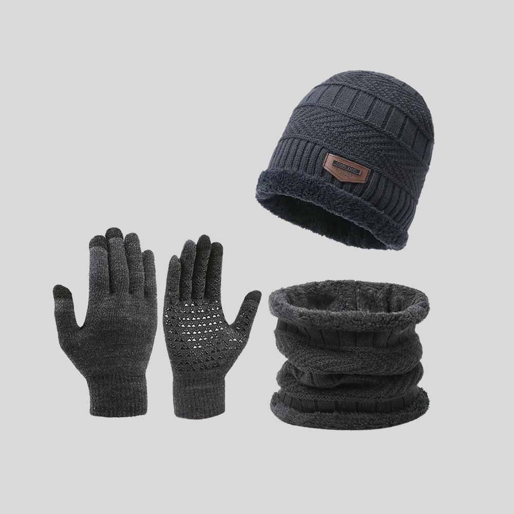 Unisex Winter-Accessoire-Set aus dicker Wolle | Mirjam