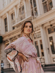 Bedruckter, vom Kimono inspirierter, stylischer Strandüberwurf | Frühlingskollektion für Damen | Trinetta