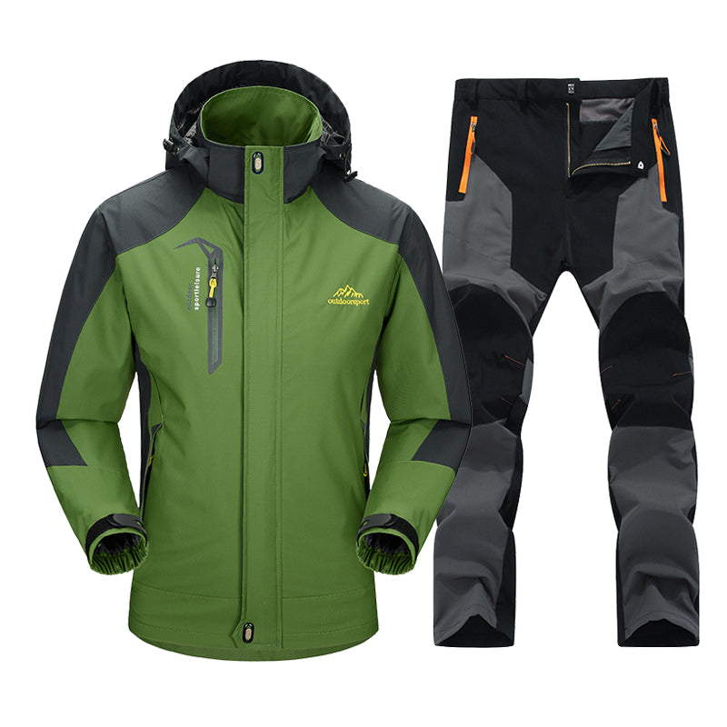 Wasserdichte, bequeme Patchwork-Skijacke mit Reversreißverschluss l Dashawn